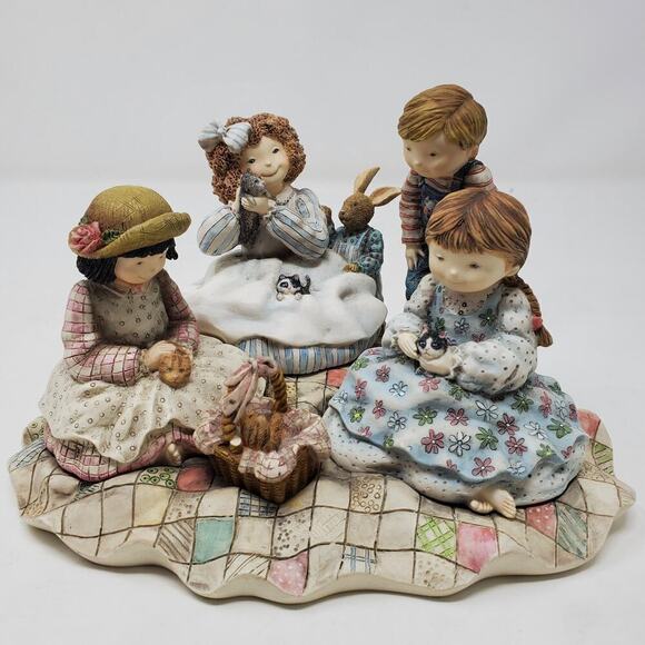 Lang & Wise Special Friend Circa 1999 Picnic With Molly First Edition Figurine - Picture 1 of 9